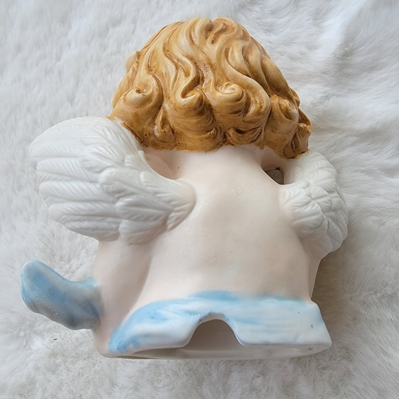 Vintage Porcelain Bisque 6" Cherub Angel Night Light Tilso-Norcrest-Lefton-Ardco - Picture 8 of 13
